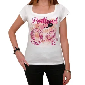 04, Portland, Women's Short Sleeve Round Neck T-shirt 00008