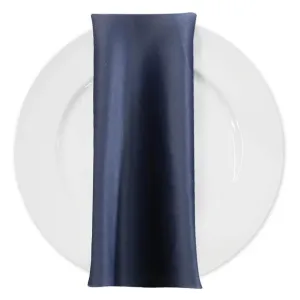 100pcs - Lamour (Dull) Satin Table Napkin 18"x18" Square - Navy 1245