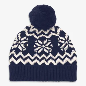 Baby snowflake fair isle beanie