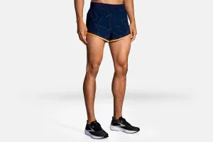 Brooks Sherpa 3" Split Short - Navy/Orange