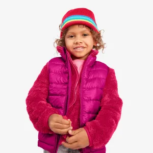 Clearance kids knit hat in rainbow stripe