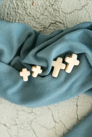 Faithful Cross Stud Earrings