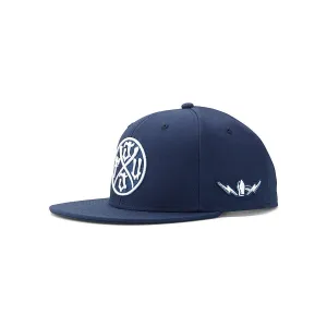 JJFU CIRCLE LOGO FLATBILL HAT - NAVY