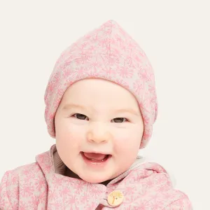 Lined baby hat "Dandelion Pink/Rib Glacier"