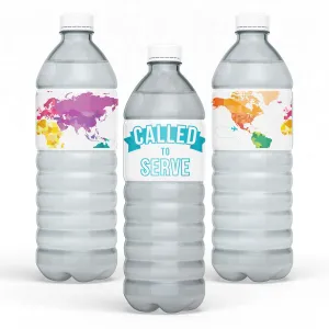 Missionary Called To Serve Color Water Bottle Label | 12 ct