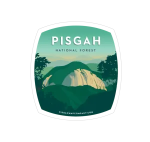 Pisgah Map Co. Sticker, Pisgah National Forest