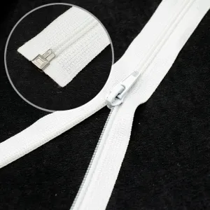 Size 5 White Open Ended Zip 7.5M